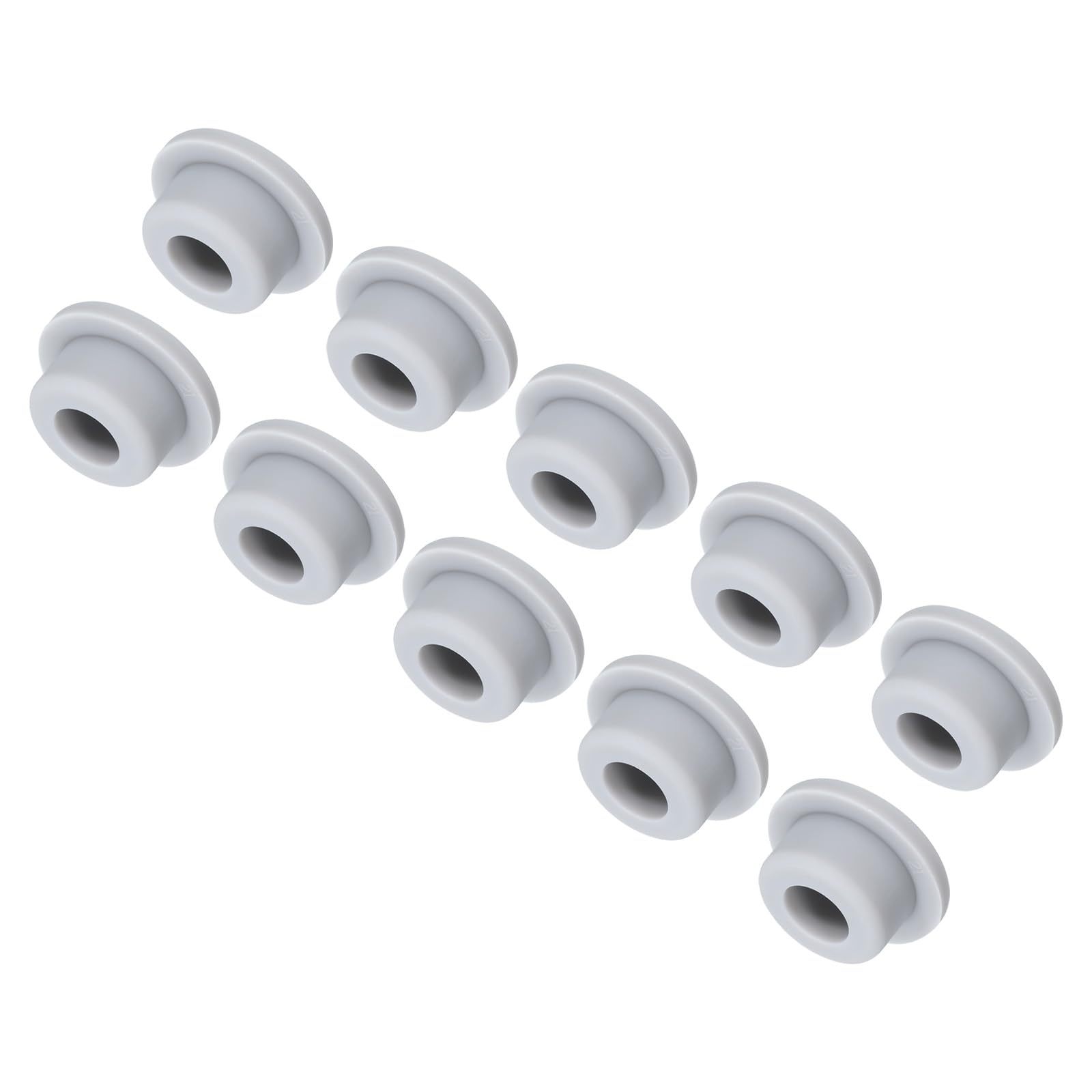 MECCANIXITY Silicone Plug Mount Dia 21mm/0.83" Grey 10Pcs OD 29mm/1.14"