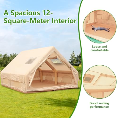 Carpa inflable para camping 4 estaciones 8 personas 420D miniatura 5