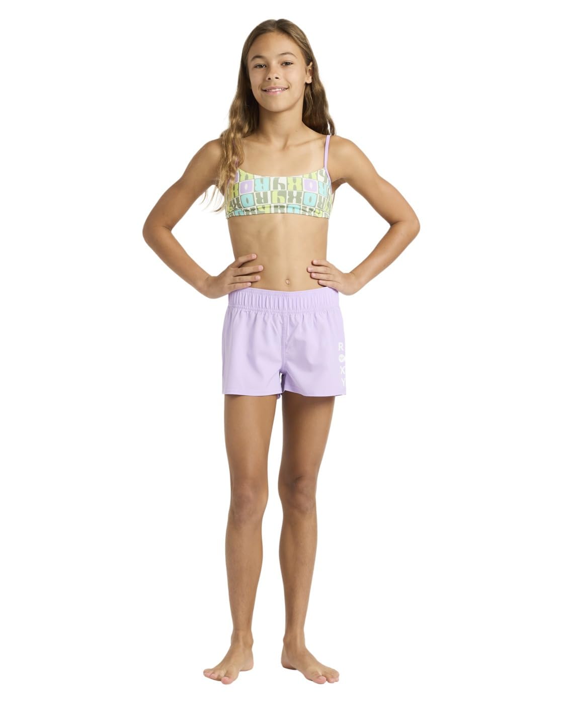 Roxy Mädchen Rg Essentials Boardshort Shorts, Krokusblüte, 12 Jahre