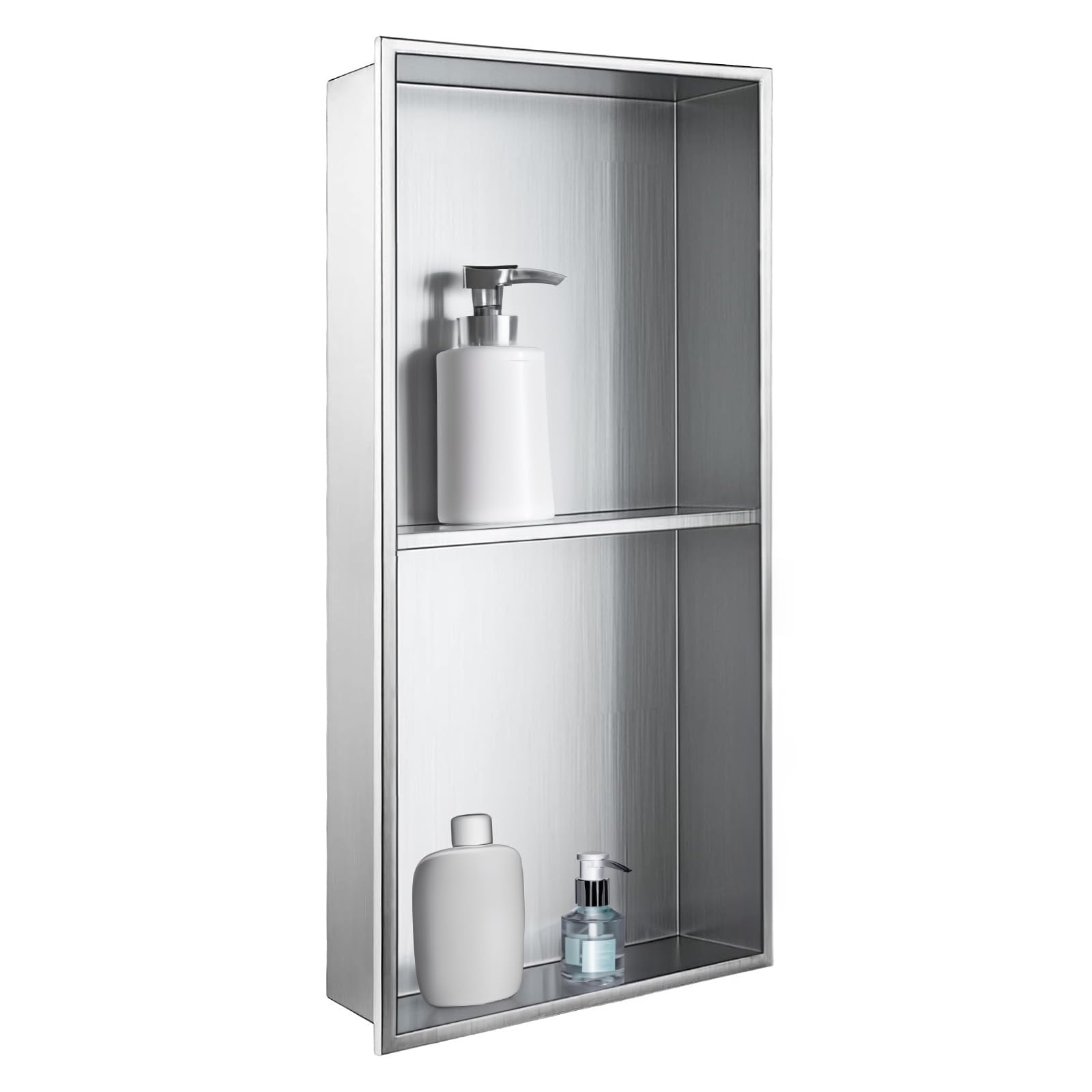 Niche de douche pour optimiser le rangement sans carrelage SaniteModar inox