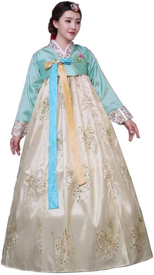 Female Korean Traditional Long Sleeve Classic Hanboks Dress Cosplay Costume Women Palace Korea Wedding Dance Costume