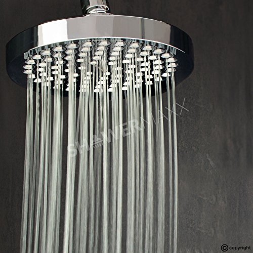 Showermaxx, Luxury Spa Series, 6 Inch Round High Pressure Rainfall Shower Head, Maxx-Imize Your Rainfall Experience With Rain Showerhead In Polished Chrome Finish #TOP2