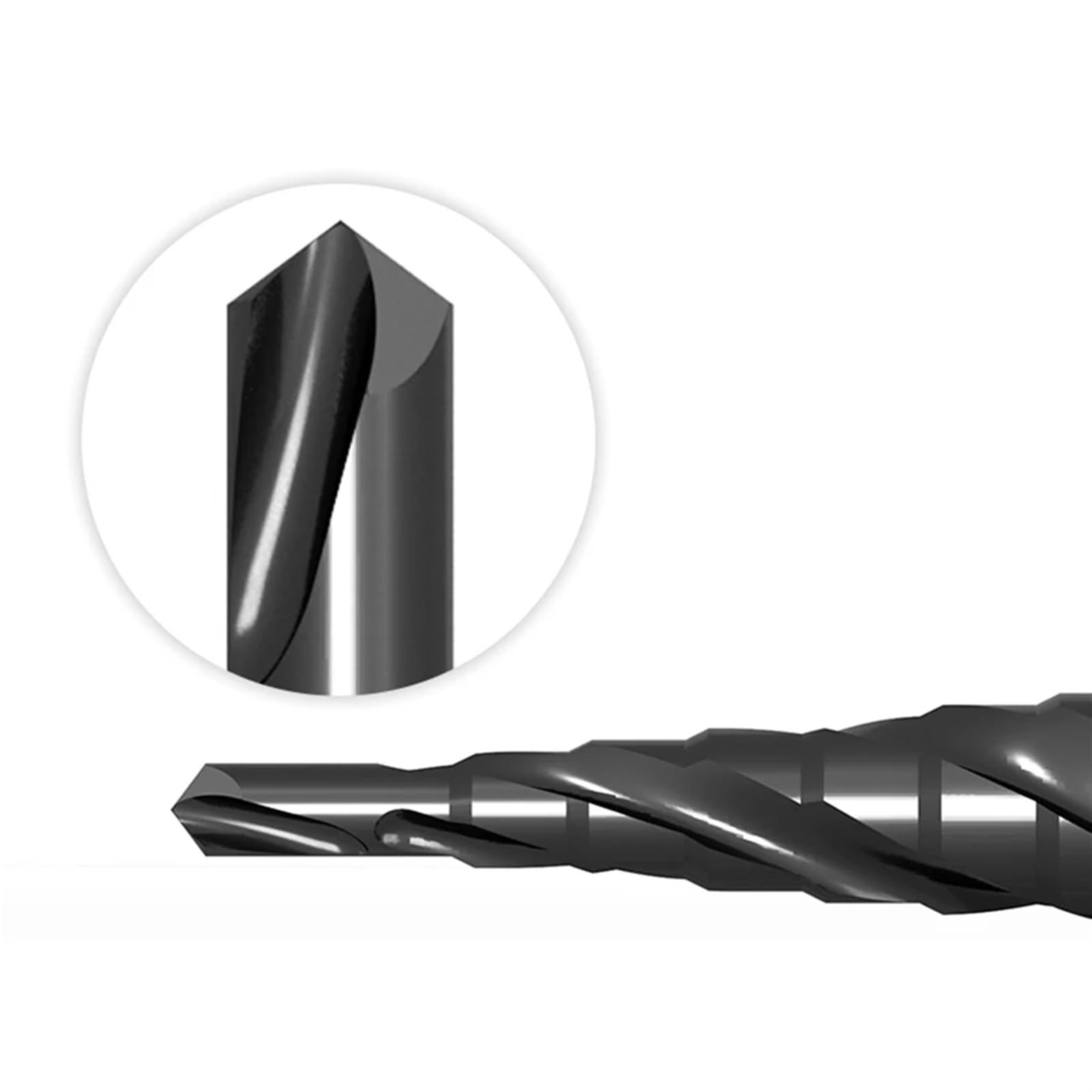 Broca Pagoda de cobalto de grado industrial, broca escariadora de acero inoxidable TiAlN, broca trapezoidal, broca escalonada, broca escalonada, escalones de ranura recta, 1 pieza(15 steps 4-32mm-01)