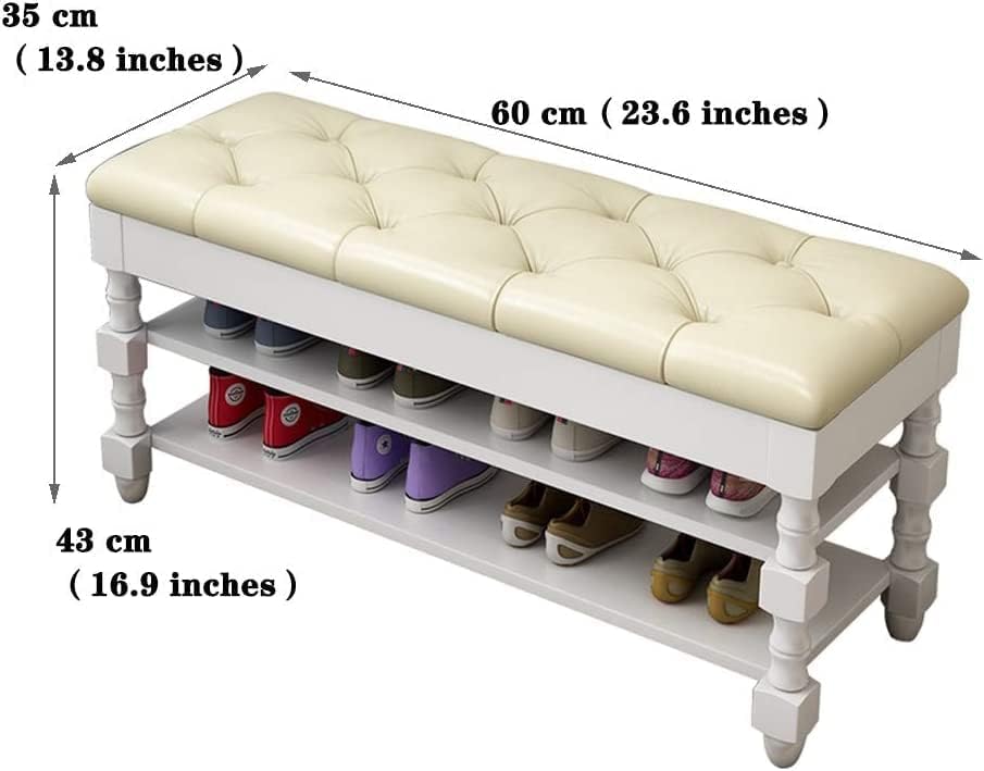Tabouret à langer double couche pour ranger les chaussures du hall - 4