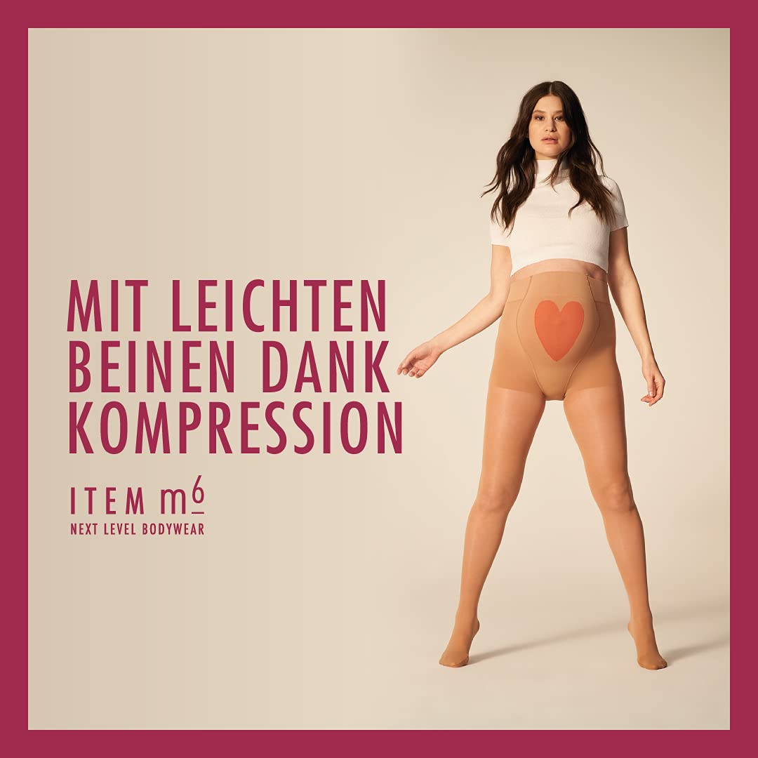 ITEM m6 - MAMA TIGHTS | nieprzezroczyste rajstopy ciążowe z kompresją