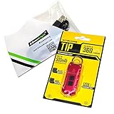 Nitecore TIP USB rechargeable 360 lumen keychain flashlight red color body with EdisonBright brand USB charging cable