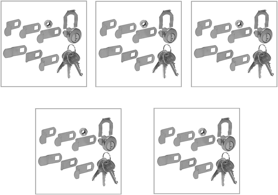 SALSBURY INDUSTRIES 1195-5 Universal Lock for CBU/NDCBU Pedestal Mailbox Door 3 Keys PER Lock-5 Pack