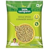 Tata Sampann Coriander Whole (Dhaniya), Whole Spices, Natural Oils*, Rich Aroma, 200g
