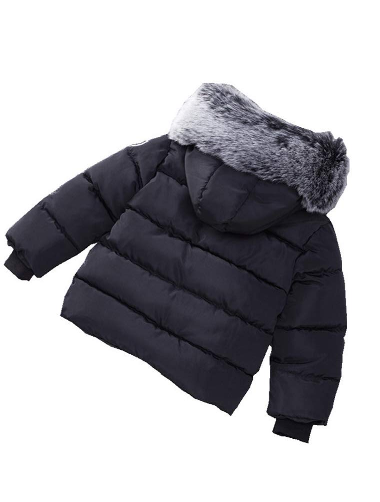 Manteau Duffel-Coat Hiver pour Bébé Garçon Fille à Capuche Blouson Epaisse Chaud Hoodies 1-7 Ans