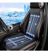 新品　未使用　クールシート 車 シートクーラー【2026新登場 2枚超大型ファン DC12V/24V対応】無段階風量調整 夏用 蒸れない 通気性向上 滑り止め 簡単装着 熱中症対策 日本語説明書付き (ネイビー/40個送風穴+首元2個吹出し口) 車用シートクーラー クールシート DC12V DC24V カーシートカバー 通気