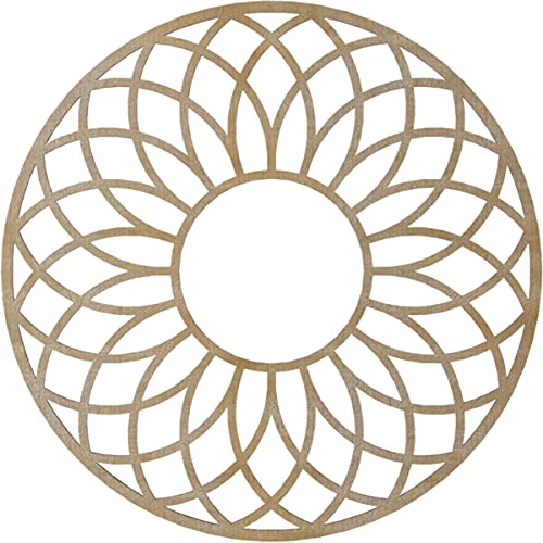 Image of Ekena Millwork 26 inchOD x 8 7 /8 inchID x 3 /8 inchT Cannes Wood Fretwork Pierced Ceiling Medallion, Birch