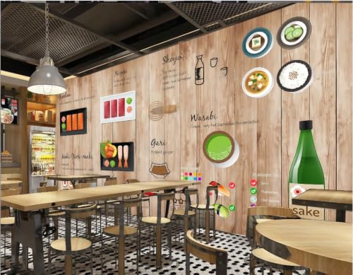 Papel tapiz de madera 3D mural decorativo que aporta calidez a cafeterías y restaurantes 3