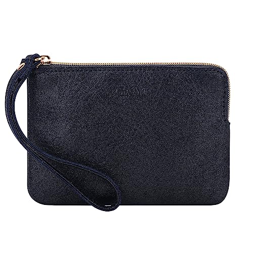 Image of Genuine Leather 4.5 x 6.5 Wristlet Purse for Women, Evening Wristlet Pouch Clutch Bag