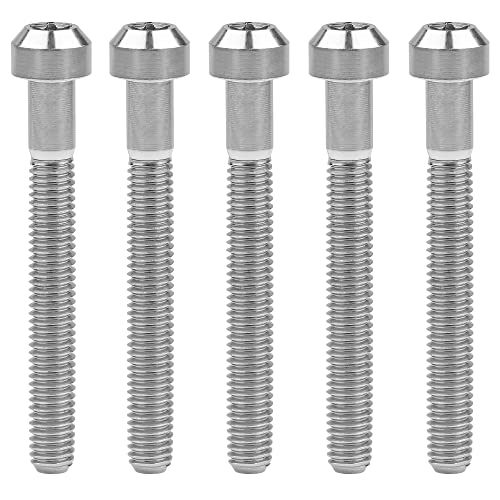 Image of Titanium Torx Square Head M6 x 10 15 20 25 30 35 40 45 50 60 65 70 80mm Screw Pack of 5 (Normal Titanium, M6x50mm)