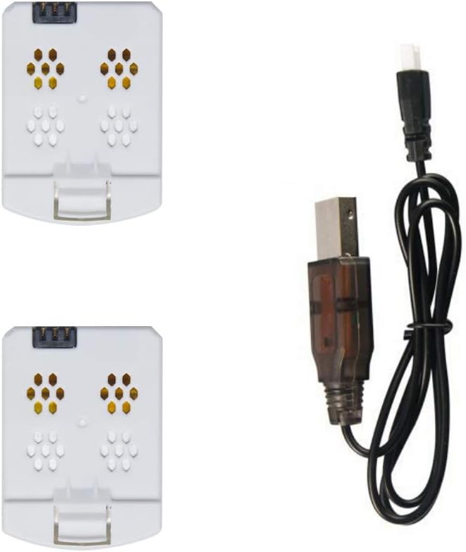 Spare Parts for TR001C RC Quadcopeter Drone Replacement Batteries 2pcs + Charging USB 1pcs