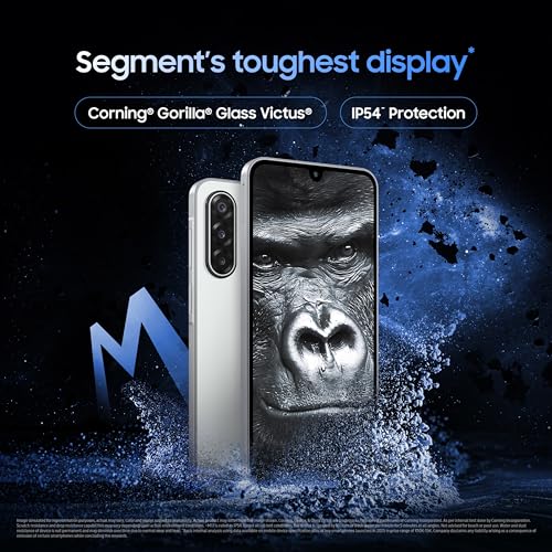 Image of Samsung Galaxy M17 5G Mobile (Moonlight Silver, 4GB RAM, 128GB Storage) | 50MP OIS Triple Camera | Gorilla Glass Victus| IP54 | 6 Gen OS Upgrades | AI | Gemini Live | Lag-free Gaming | Without Charger