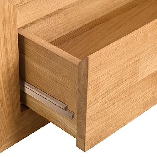 Maitys Wooden Drawer Slides Bottom Mount Classic Center Guide Track with Metal Slide Glides Traditional Wood Drawer Rails for Dresser Replacement(16 Inches,2 Pcs) - Image 6