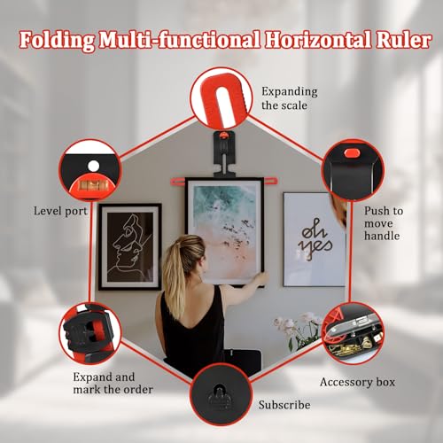 Image of Photo Frame Hanger Tool with Bubble Level, Never Measure Versatile Picture Hanging Tool , Accurate Photo Frame Hanging Level for Home Decor Enthusiasts and Professionals