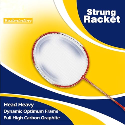 Image of 2 Pieces Aluminum Badminton Racket with Full-Cover Set Best for Practice (Izoom 918 Badmiton Set)