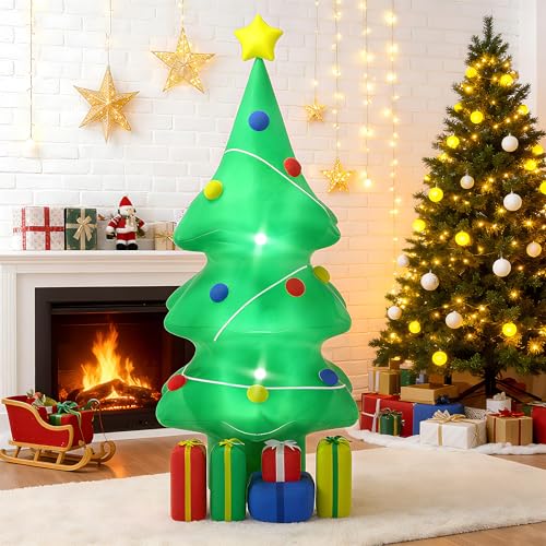 LZQ Aufblasbare Weihnachtsdekoration Weihnachtsbaum 150 cm LED Weiß...