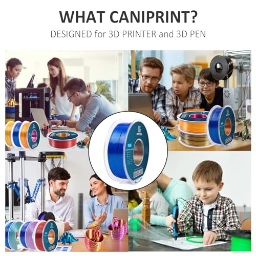 Image of Geeetech Silk PLA Tri Color Filament 1.75mm 3D Printer Filament, Coextrusion Red Blue Green Tri-Colors Metal-Like Shiny Silk PLA Filament, 1kg (2.2lbs) 1 Spool, Dimensional Accuracy + /- 0.02 mm