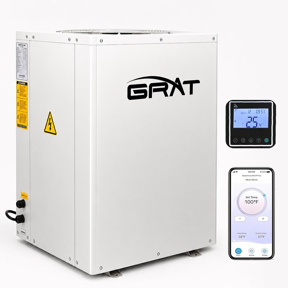 Photo 1 of Oibath 35,000 BTU Full Inverter Pool Heat Pump with Top Air Discharge