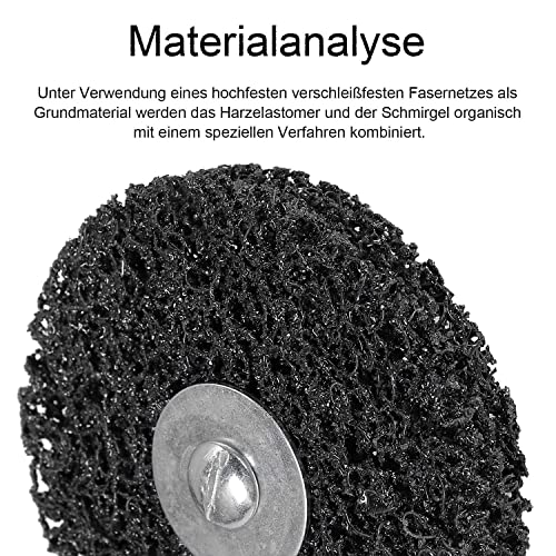 5 Stück CSD Scheibe Set, 100mm CBS Schleifscheibe Schwarz Grobreinigungsscheibe CBS Reinigungsscheibe für Winkelschleifer von Farbe, Rostschweißnähten, Oxidation Reinigen & Entfernen