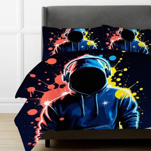 Linge de lit 220x240 cm écouteurs ensemble literie confortable - 4