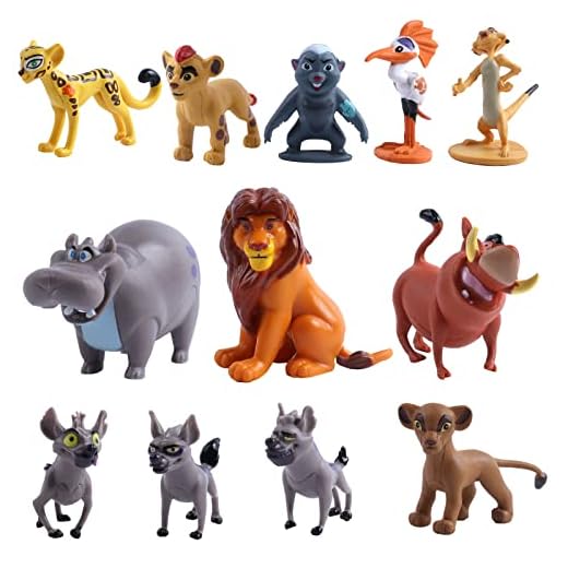 HERMJ Lion King Figuras de Pasteles,Lion King Figure 12 Piezas,Lion King Juego de Figuras,Lion King Cake Toppers,Lion King Toppers Tartas,Lion King Pastel Decoración Suministros para Fiesta