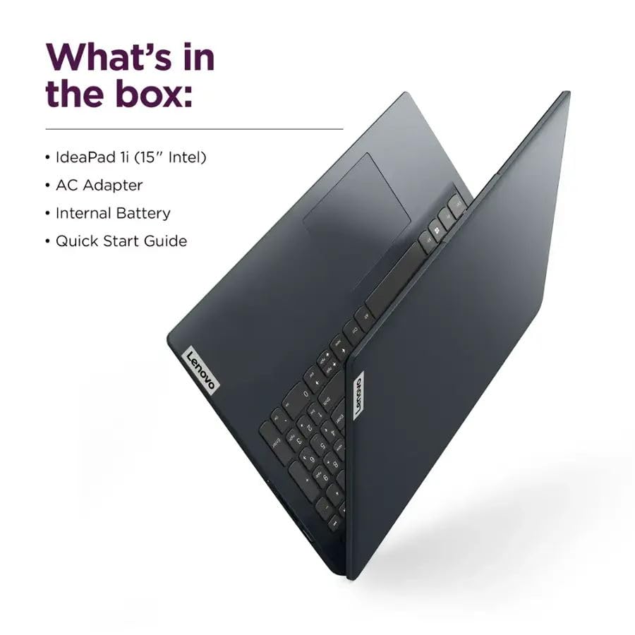 Lenovo IdeaPad 15.6" HD Anti-Glare w/ 1 Year Microsoft 365, 12GB RAM, 384GB SSD, Windows 11 Home, Up to 9.5 Hours Battery Life, Intel Processor, WiFi 6, HDMI, USB-C, SD Card Reader, w/WOWPC USB