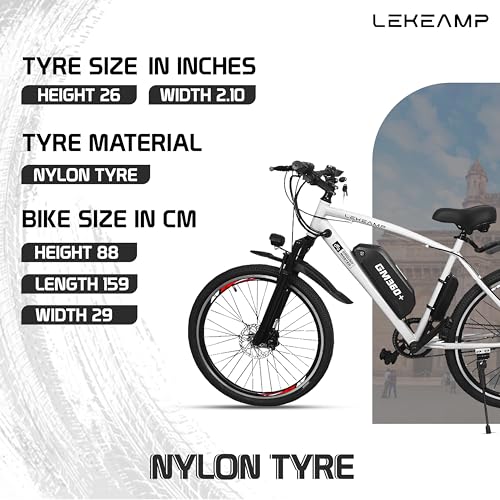 Image of Hammock Electric Bike | 26 inch Tyres X 2.10 inch Width | 25 km /h Speed | 250W Motor | Disc Brakes | 5-Level Pedal Assist | 10.4Ah NMC Detachable Battery | Spring Front Suspension | Havells Grey