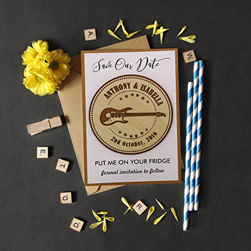 Imant de mariage en bois personnalise rustique pour save the date