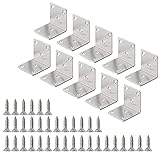 【Volumen de suministro】10 conectores angulares + 60 tornillos. Dimensiones: 40 x 40 x 40 mm, grosor: 2 mm, diseño de 90 grados.