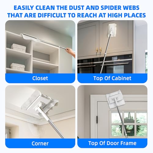 Image of Mini-Sized Snap Mop with 10 Reusable Cloths for House Cleaning