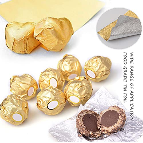 600Pcs Foil Candy Wrappers, 4X4 Inches Foil Candy Wrappers Aluminium Foil Paper, Diy Package Candy Paper Chocolate Packaging Wrapping Papers Square For Candy Packaging #TOP4