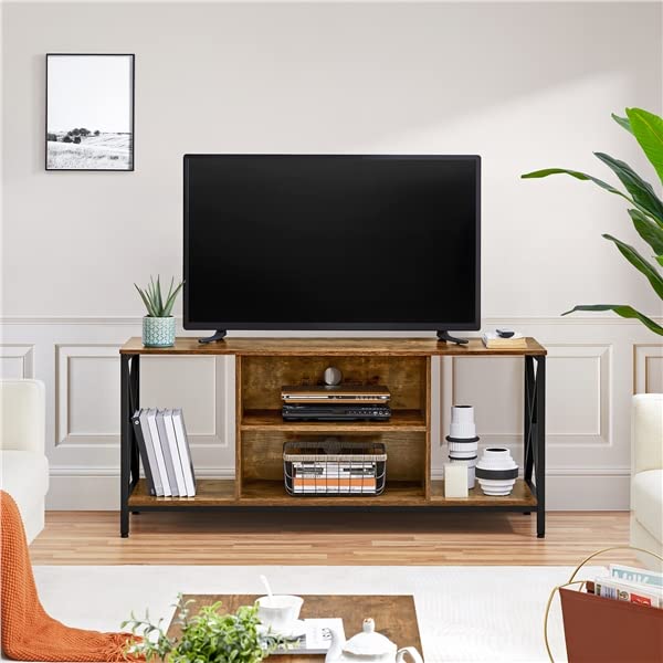 Yaheetech Mueble TV Salón hasta 45 Pulgadas Mesa TV para Televisor Mesa Television de Industrial Madera 106 x 40 x 50,5 CM Marrón