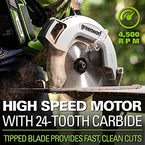 Image of Greenworks 24V Brushless 7-1 /4-inch Circular Saw, Battery and Charger Sold Separately