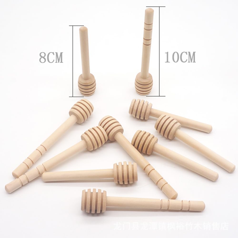 Gors - Spargimiele in legno personalizzato, barretta per mescolare il miele personalizzata, cucchiaio da miele in legno mini personalizzato da 8 cm/10 cm, regalo di nozze, utensili da cucina e dessert