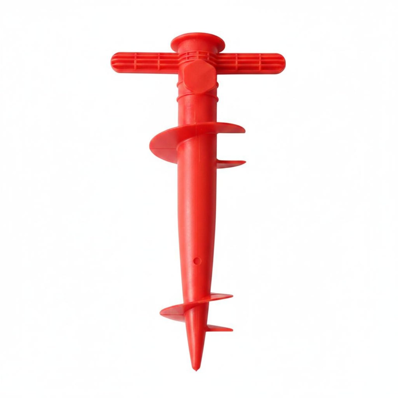 Spiral Umbrella Anchor Easy to Use Beach Umbrella Anchor Portable ABS Sunshade Base, Red-image-23