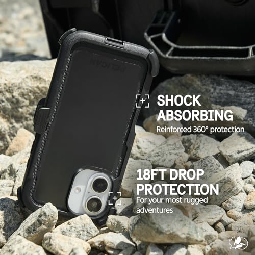 Image of Pelican Voyager iPhone 16 Case - Rugged MagSafe Phone Case - Black