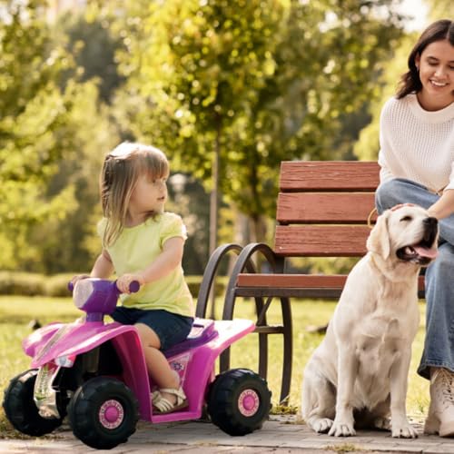 Four Wheeler for Kids ? Battery Powered Electric Quad ? Ride On Toy ATV with Princess Decals for Children 3-6 Years by Lil? Rider (Pink and Purple)