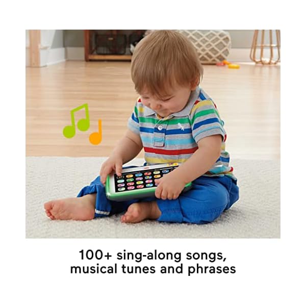 Fisher-Price Laugh & Learn Toddler Learning Toy Smart Stages Tablet With Educational Music & Lights For Ages 1+ Years, Gray - Image 6