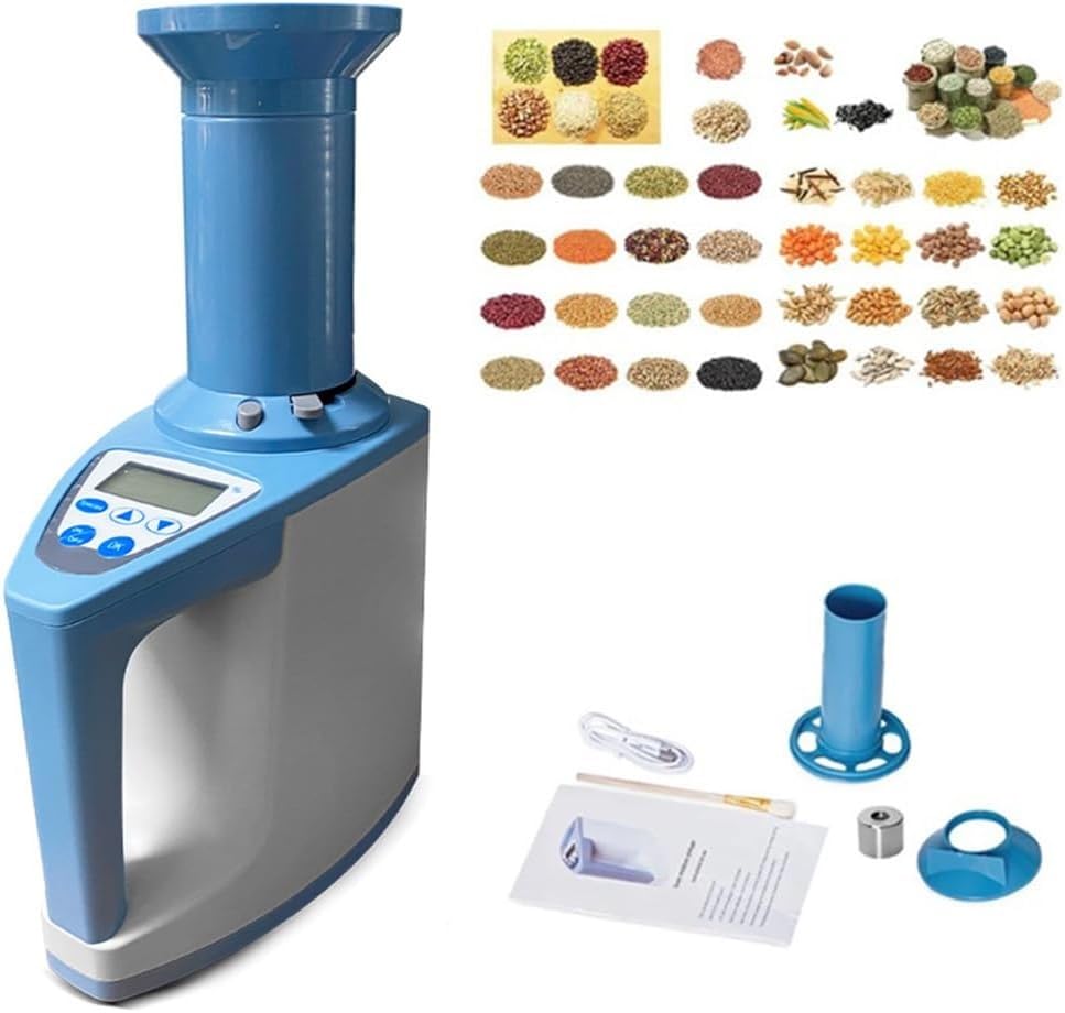 Portable Coffee Bean Moisture Meter, High Precision4-in-1 Grain Moisture Meter, with LCD Display, Measurement Range 3-35%, Quick 10S Measurement, for Multi Kinds of Grains