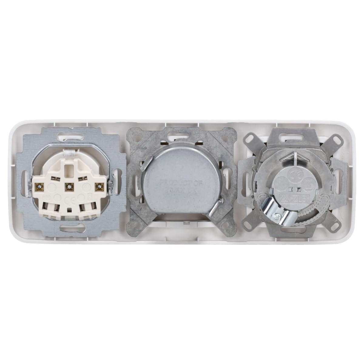 Busch-Jaeger Reflex SI Multimedia-Set mit Steckdose & 3-fach Rahmen