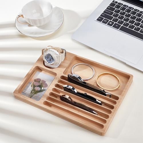 Plateau de rangement montre en bois pour organiser votre bureau et votre entrée - 5