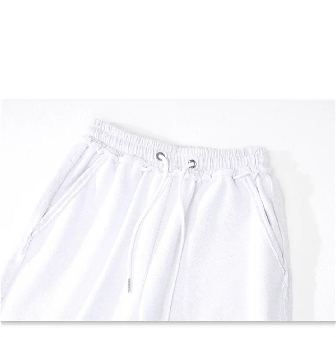 Damskie szerokie nogawki elastyczny pas ze sznurkiem workowate szorty vintage uliczne spodnie dresowe na co dzień solidne spodnie joggery