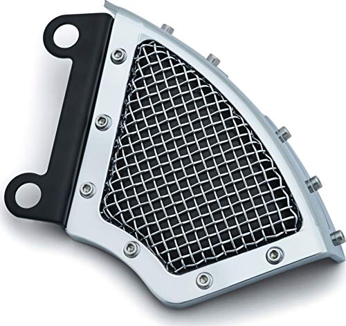 Kuryakyn 6540 Motorcycle Accent Accessory: Mesh Front Caliper Cover for 2008-17 Harley-Davidson Dyna & Softail Motorcycles, Chrome