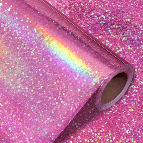 woric Pink Wrapping Paper Roll -Mini- 17 Inch x 33 Feet Girl Wrapping Paper