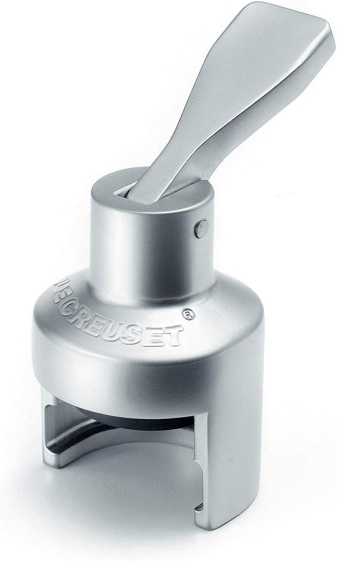 Le Creuset Metal Crown Sparkling Wine Stopper, Model SW-101, Perfect for Champagne Satin Chrome, 59989013000625