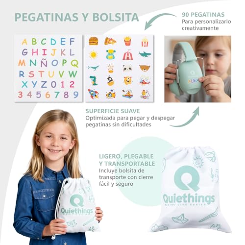 Miniatura 5 de Cascos Antiruido Para Niños Protección Auditiva Snr 27db Desde 5 Años Ideales Para Tdah Y Autismo Cascos Infantiles Para Ruido Ajustable Y Personalizable Con Pegatinas Y Bolsa De Transporte